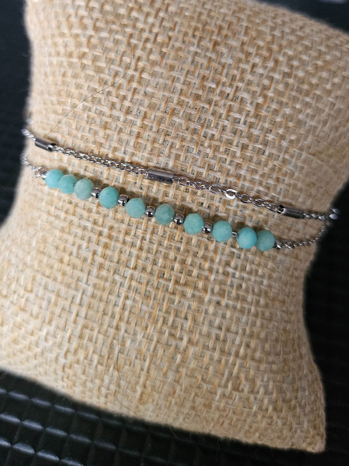 RVS Armband met Natuurlijke Amazoniet đź’Ž - 146700 RVS Armband met Natuurlijke Amazoniet đź’Ž