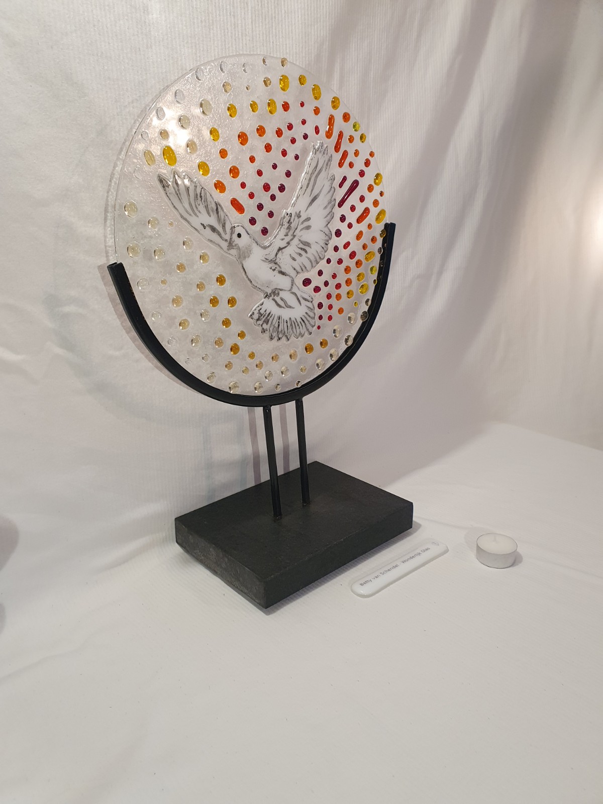 Glasfusion object duif - 117266 Glasfusion object duif