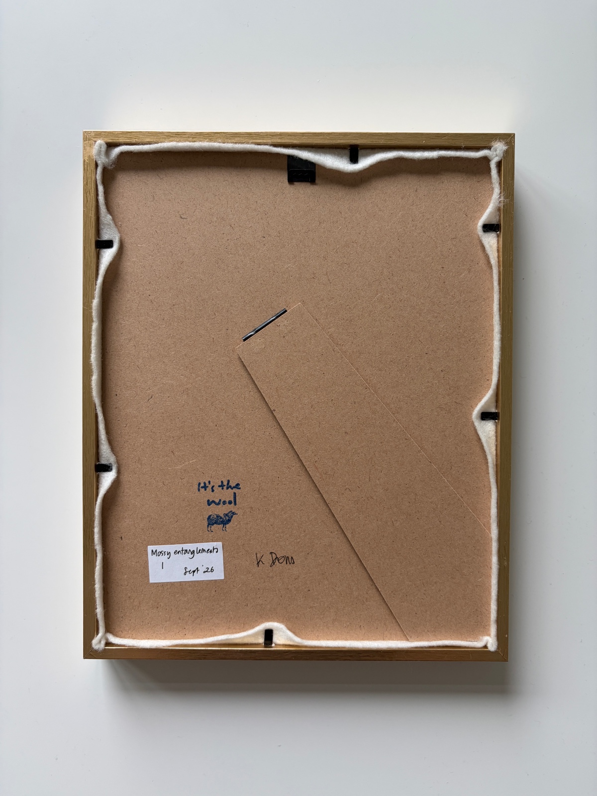 Mos goud - wanddecoratie in wol