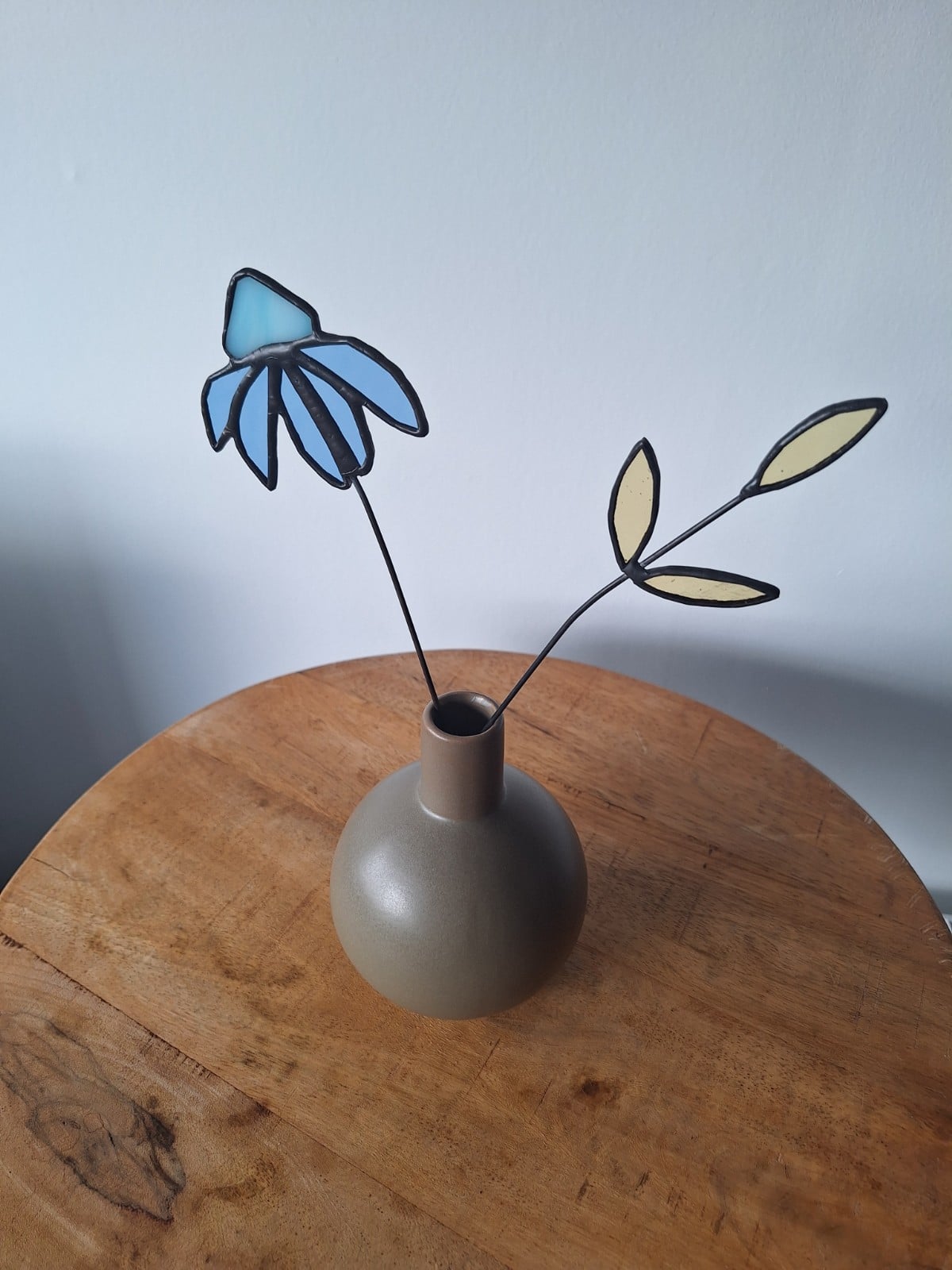 Uniek bloemensetje van glas is lood - 150527 Uniek bloemensetje van glas is lood
