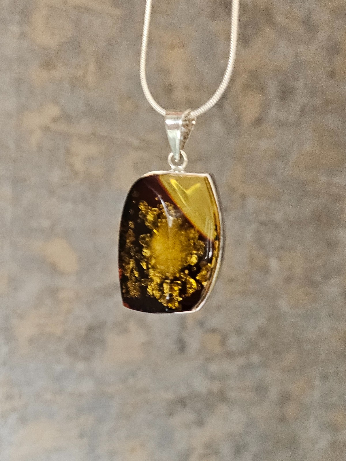 ✨ Zilveren 925 Ketting met Baltische Amber – Uniek Sieraad - 148050 ✨ Zilveren 925 Ketting met Baltische Amber – Uniek Sieraad