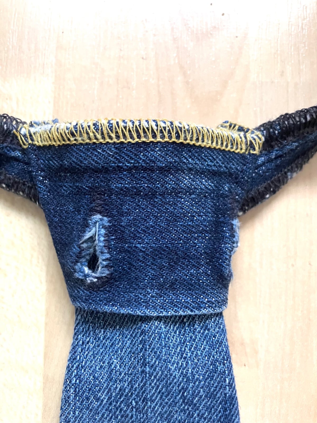 Das Stropdas Linde van upcycled denim blauw - 155274 Das Stropdas Linde van upcycled denim blauw