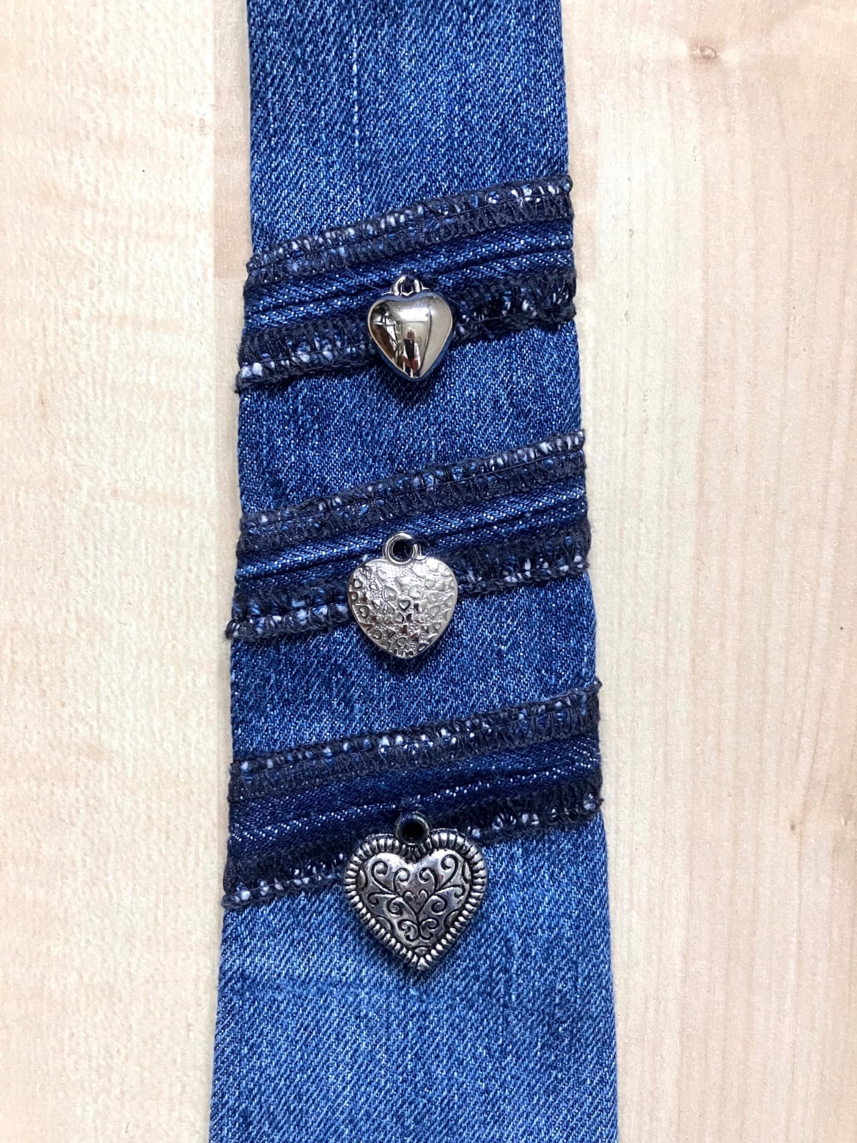 Das Stropdas Linde van upcycled denim blauw - 155276 Das Stropdas Linde van upcycled denim blauw