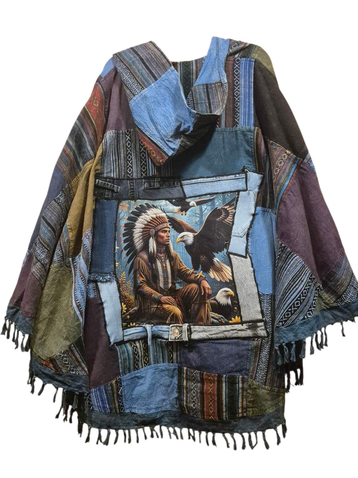Nomad Spirit– Boho Patchwork Poncho - 154479 Nomad Spirit– Boho Patchwork Poncho