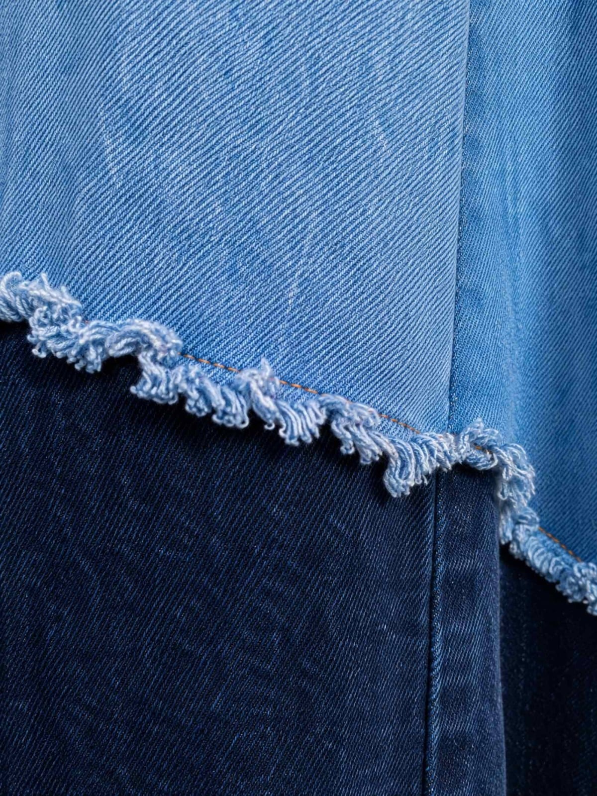 Upcycled Denim Maxi Rok – Boho Patchwork – One of a Kind - 153338 Upcycled Denim Maxi Rok – Boho Patchwork – One of a Kind