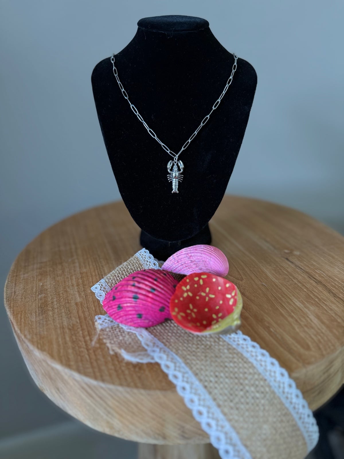 Zilverkleurige ketting met zomerse bedel