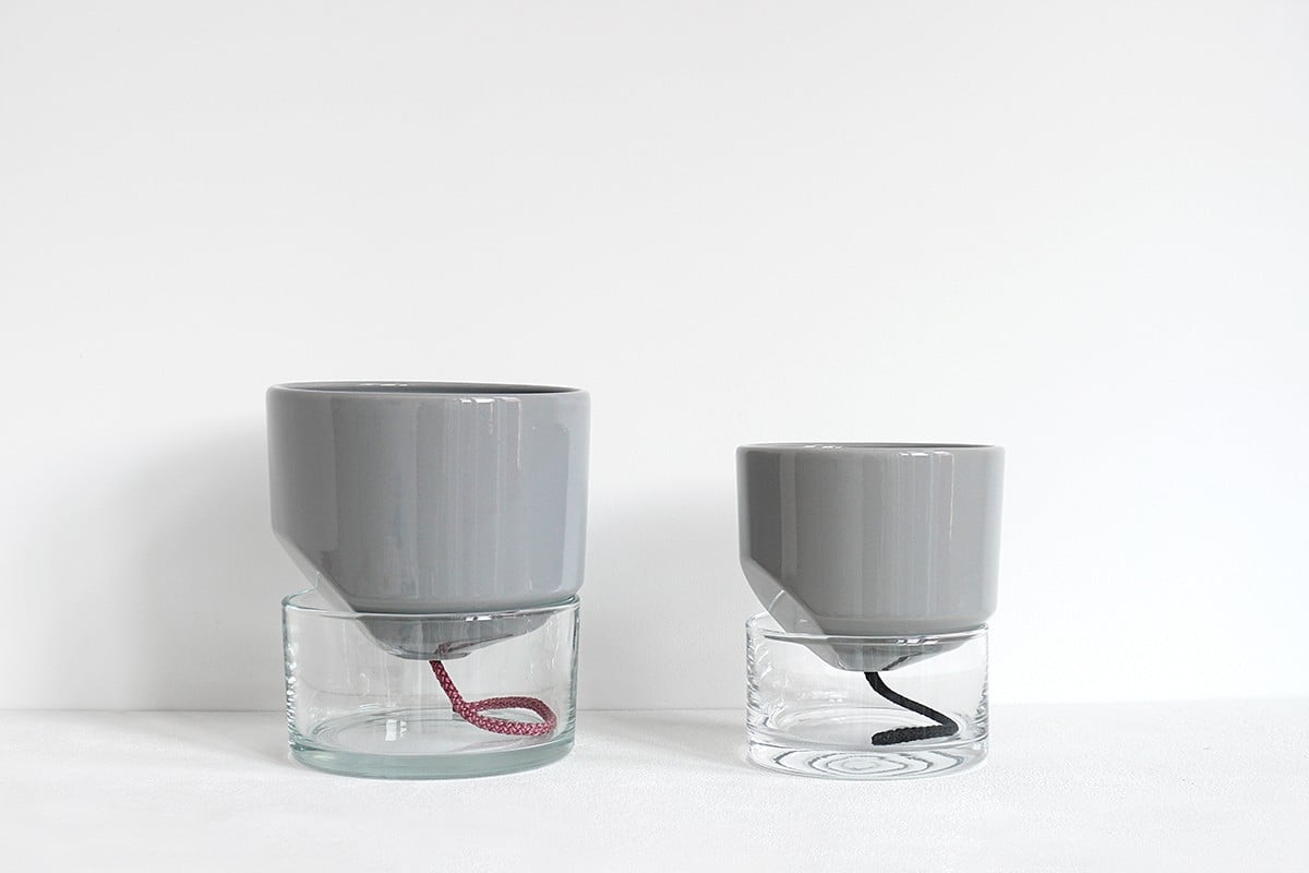 Kapi growing set: Small + Big flowerpot | Sleek gray