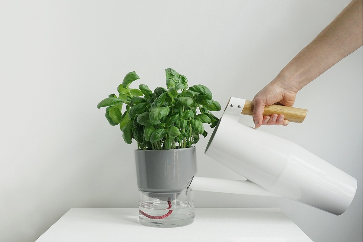 Kapi growing set: Small + Big flowerpot | Sleek gray