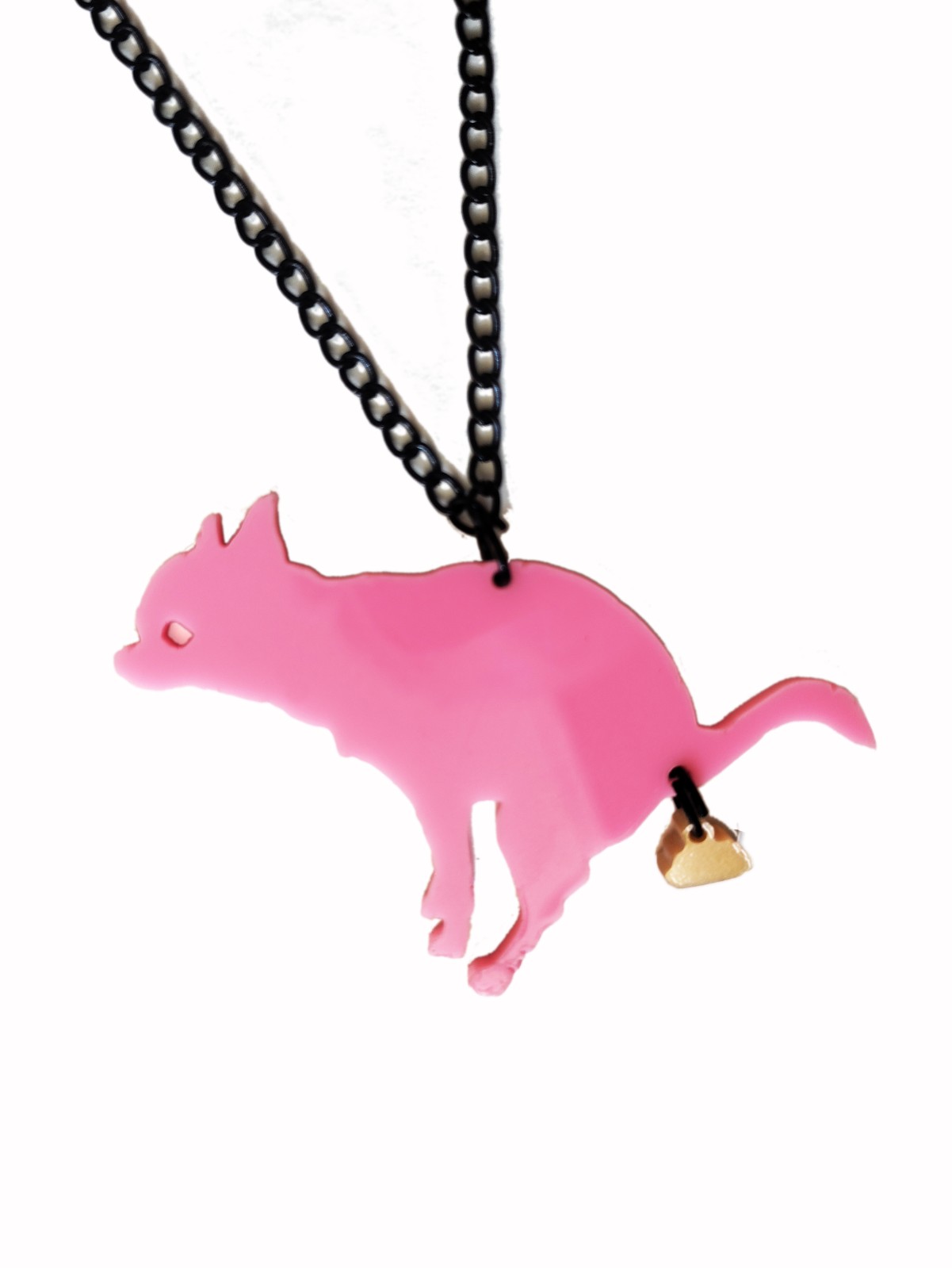 The Golden Turd ketting (chihuahua) glitter roze - 104823 The Golden Turd ketting (chihuahua) glitter roze