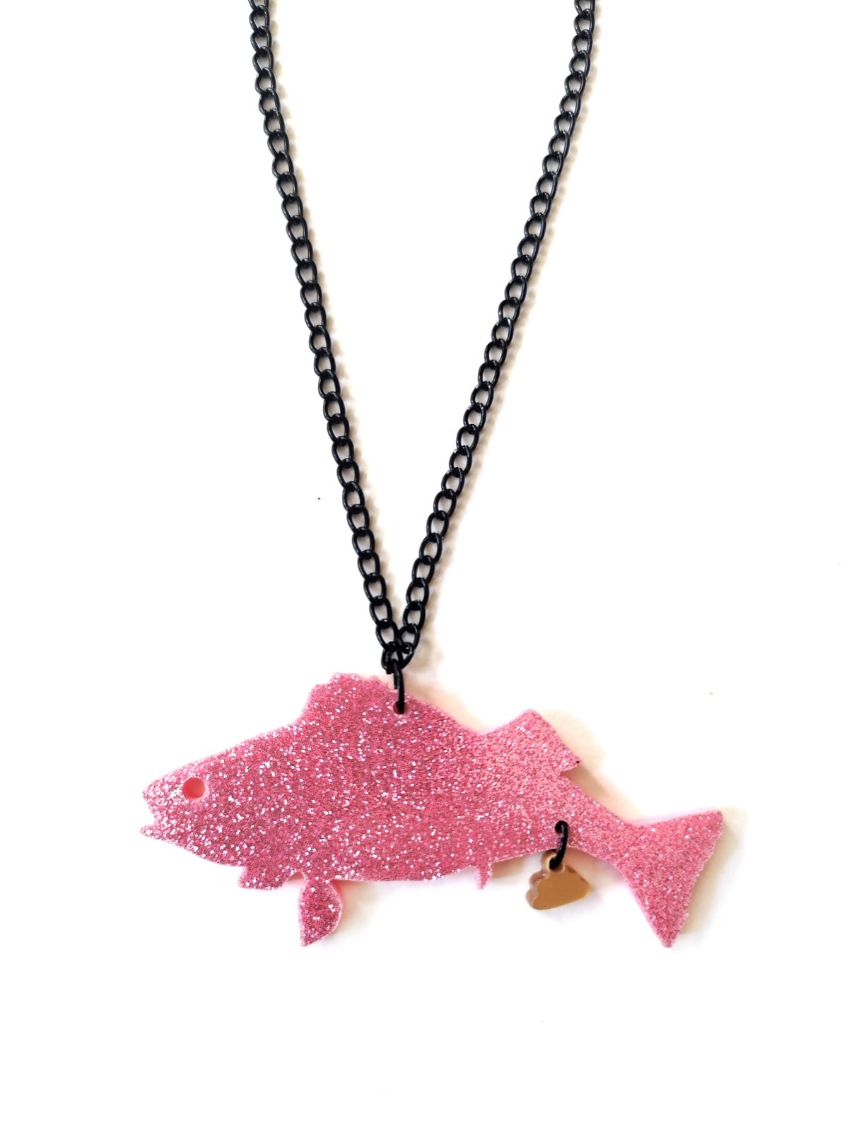 The Golden Turd ketting (vis) glitter