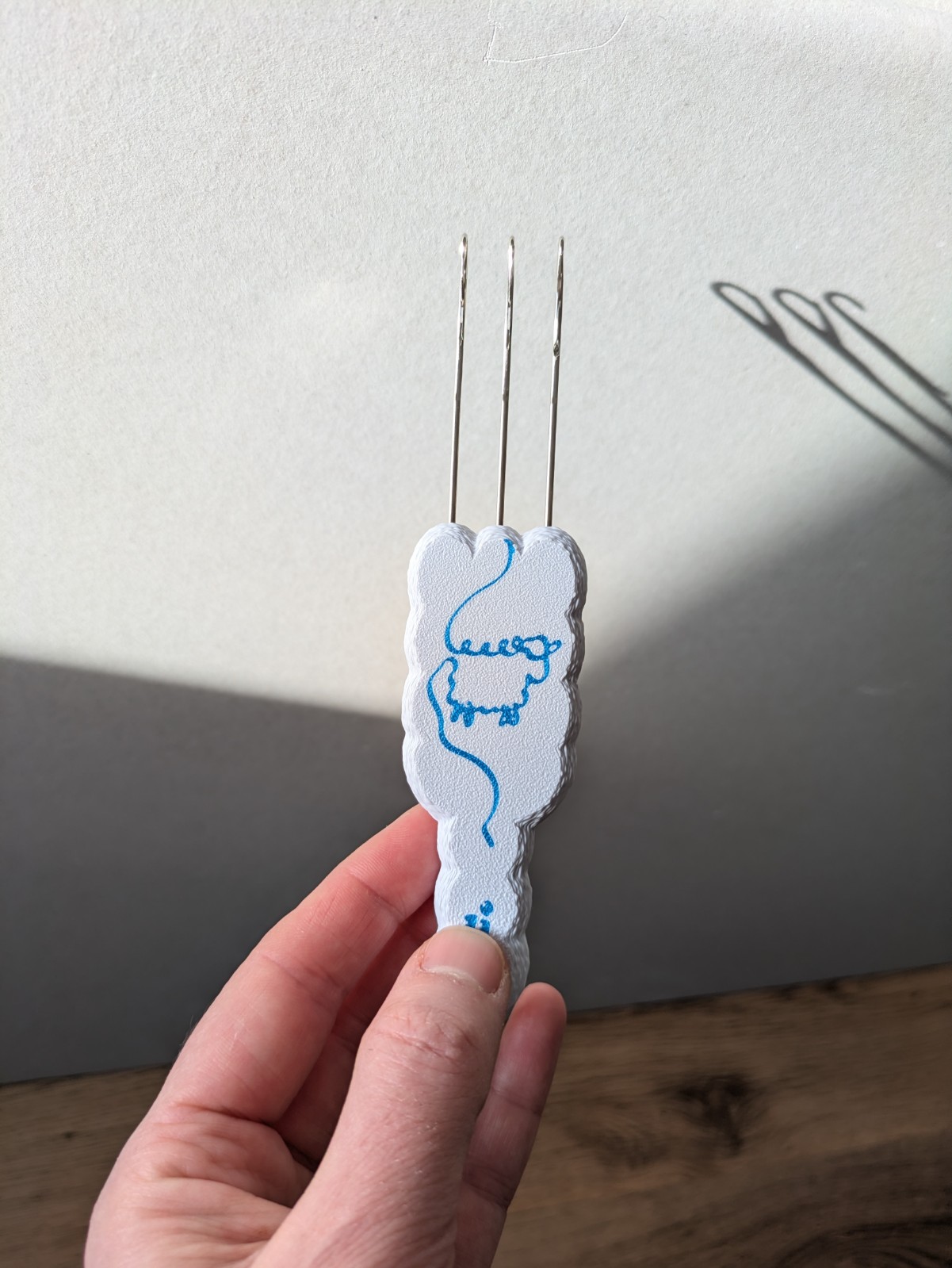 I-Cord tool - Tonghaaknaald - Triple Latch Hook 9 mm gauge – Drie Haakjes aan Eén Kant - uniek design