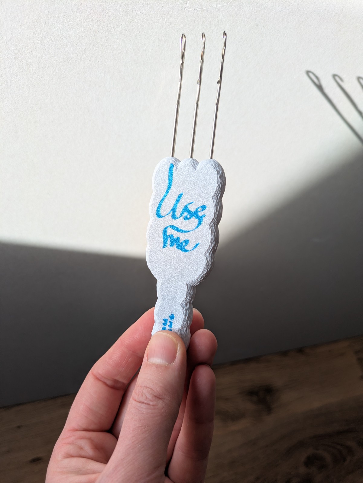 I-Cord tool - Tonghaaknaald - Triple Latch Hook 9 mm gauge – Drie Haakjes aan Eén Kant - uniek design