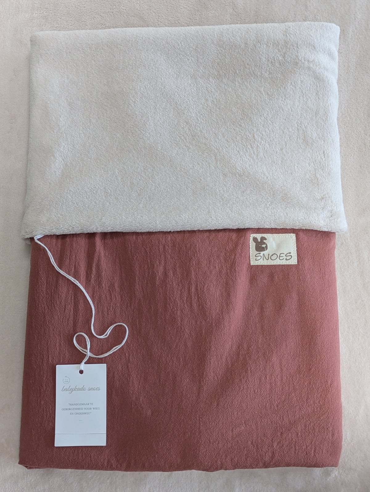 🤎Handgemaakte wiegdeken Terra – katoen linnenlook & zachte welln… - 153564 🤎✨ NIEUW: Luxe Co-sleeper / Wiegdeken in Trendy Terra