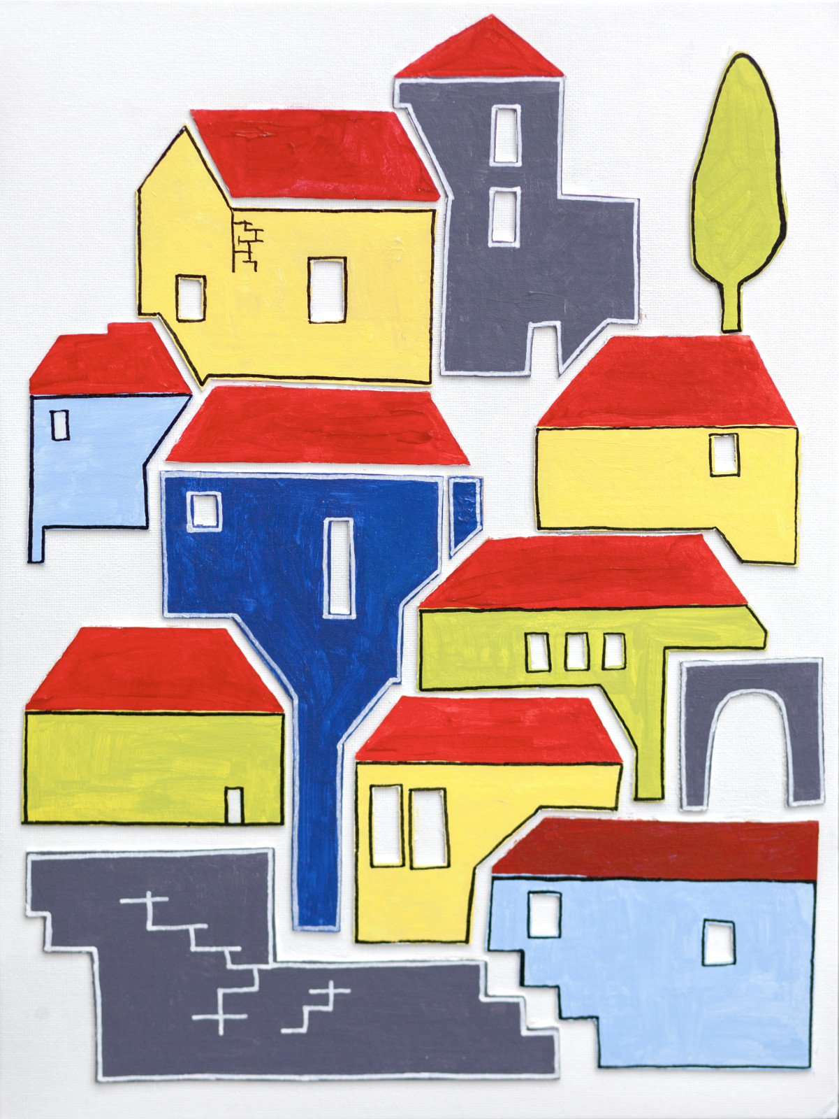 Huizen en daken, dorp - 99528 Huizen en daken, dorp