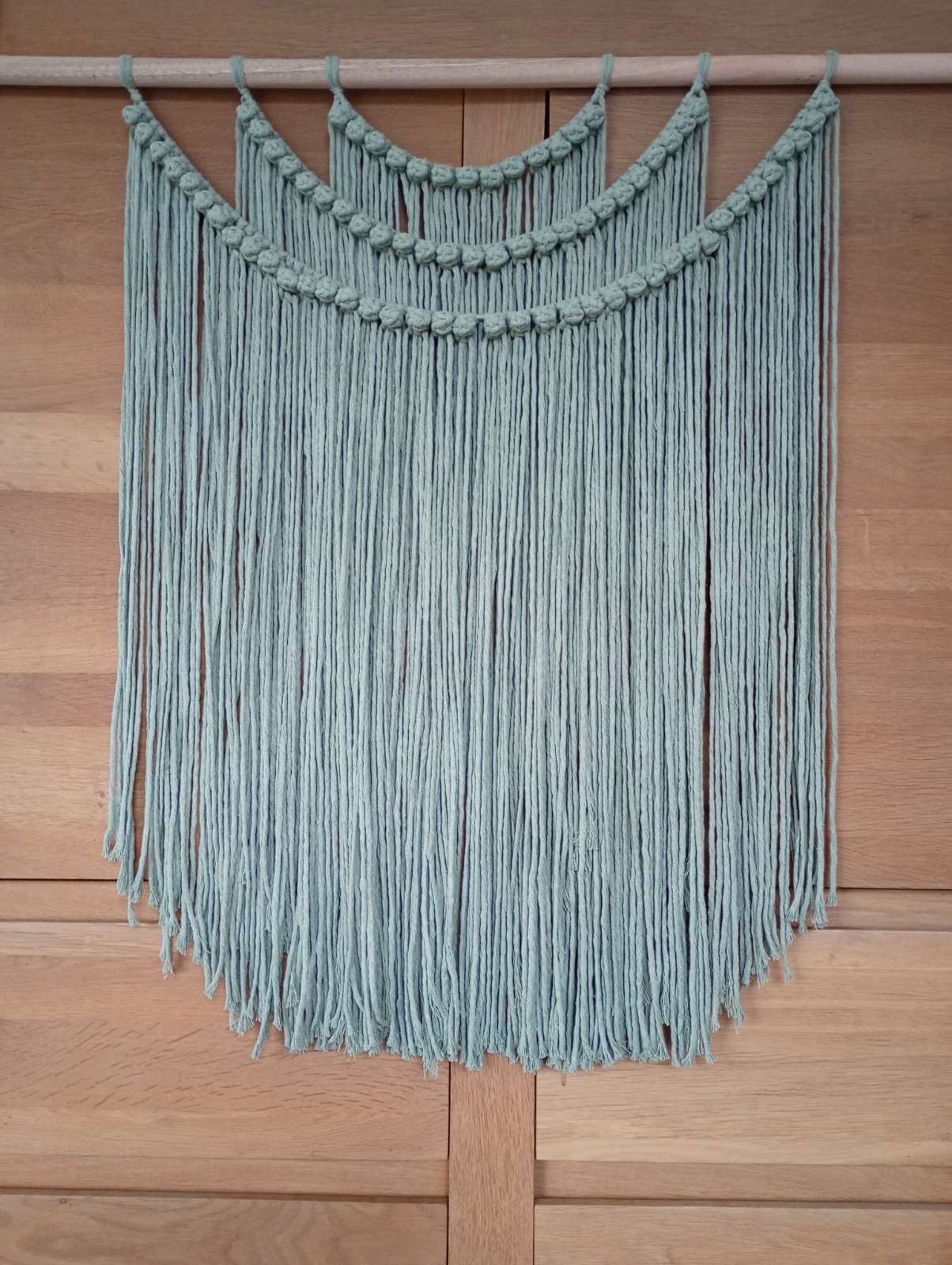Wanddecoratie Macramé mint groen