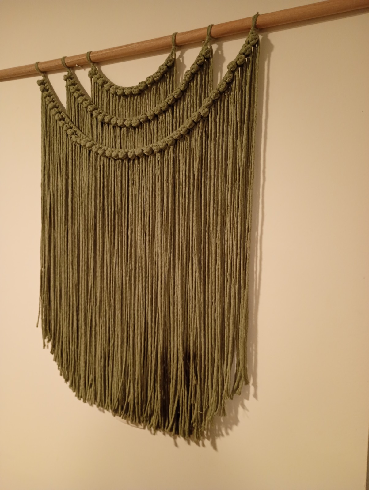 Wanddecoratie Macramé mint groen