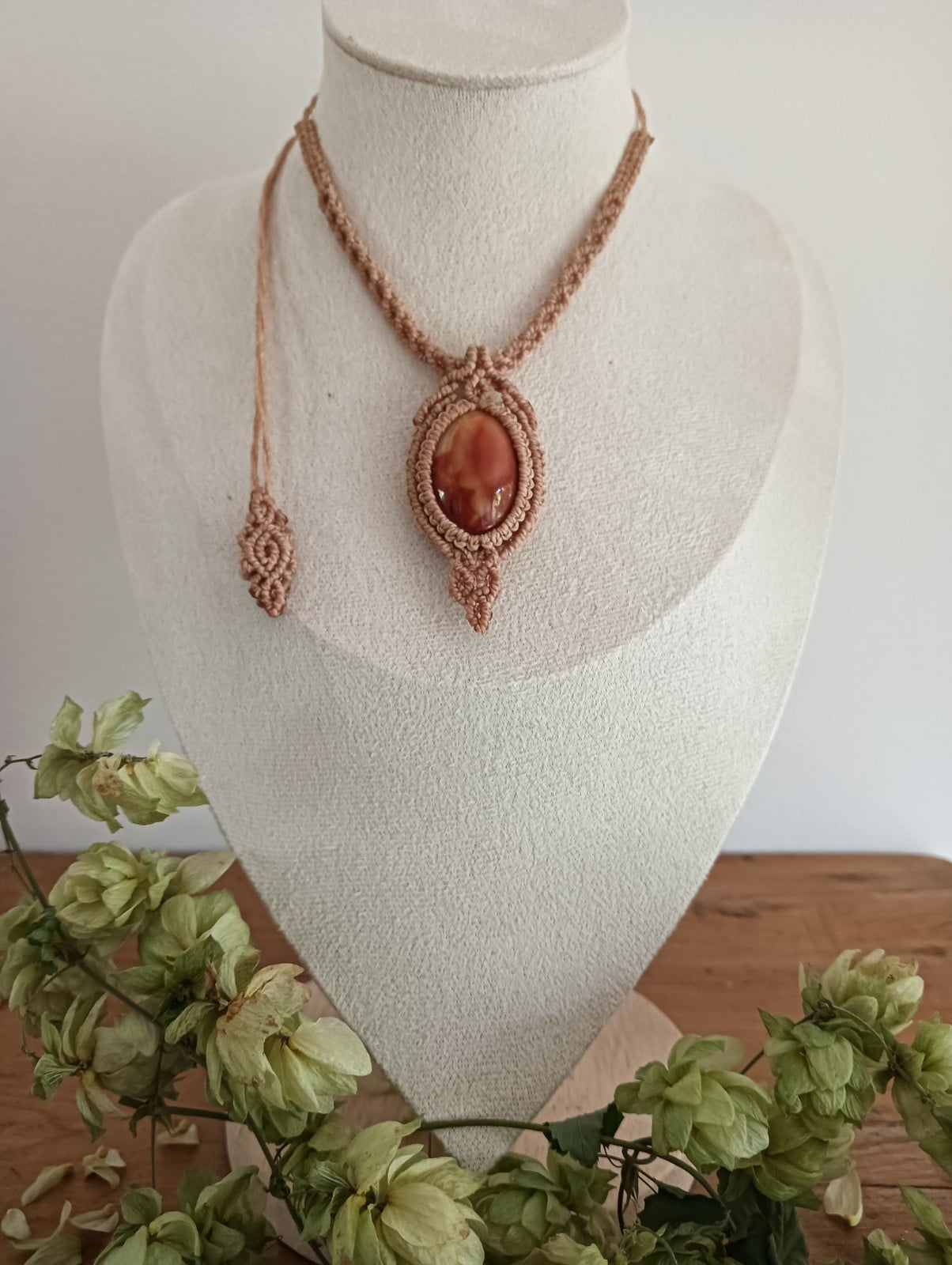 Handgemaakte Ketting met Carneool - 121877 Yara-Handgemaakte Ketting met Carneool