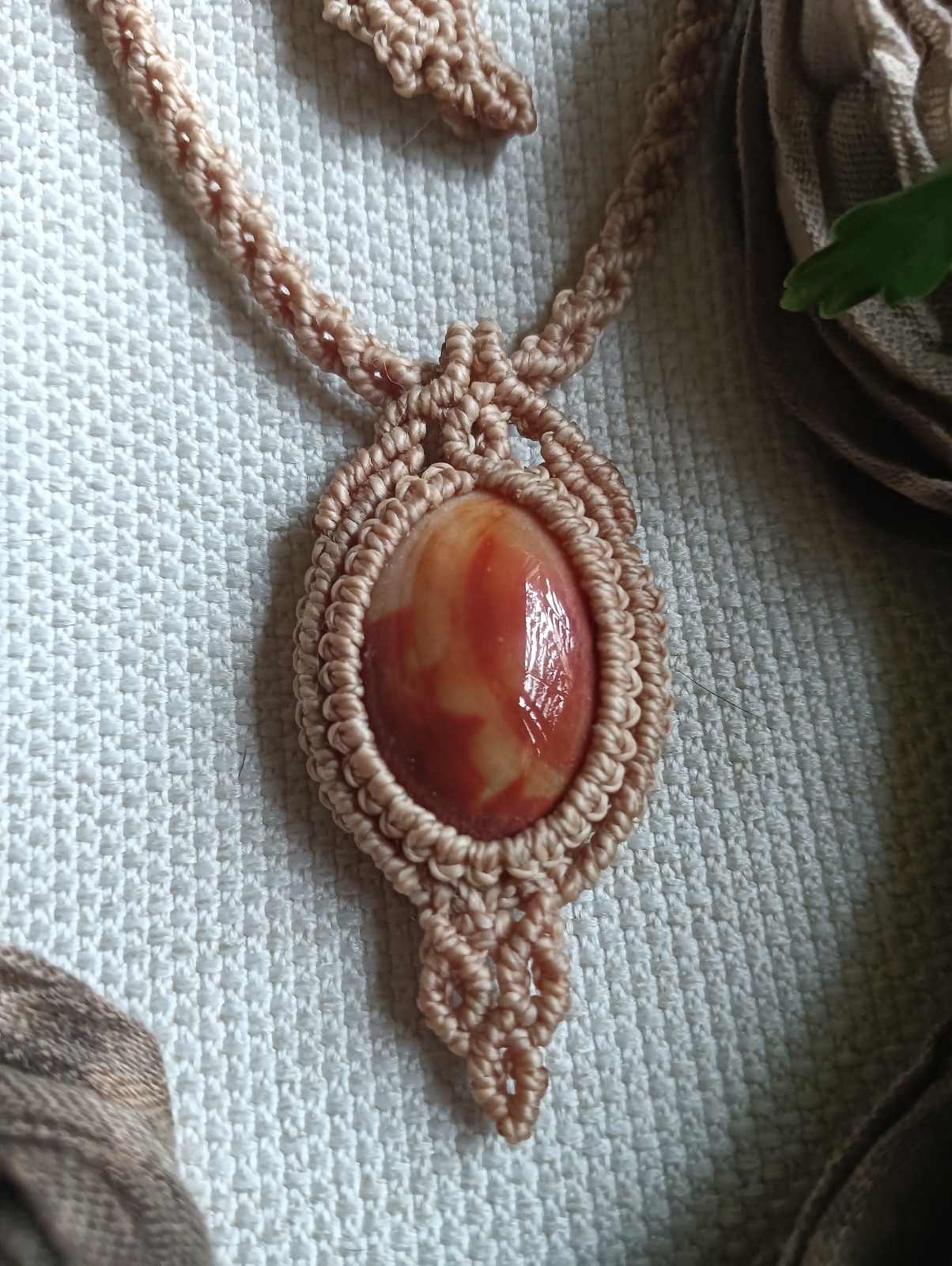 Handgemaakte Ketting met Carneool - 121879 Yara-Handgemaakte Ketting met Carneool