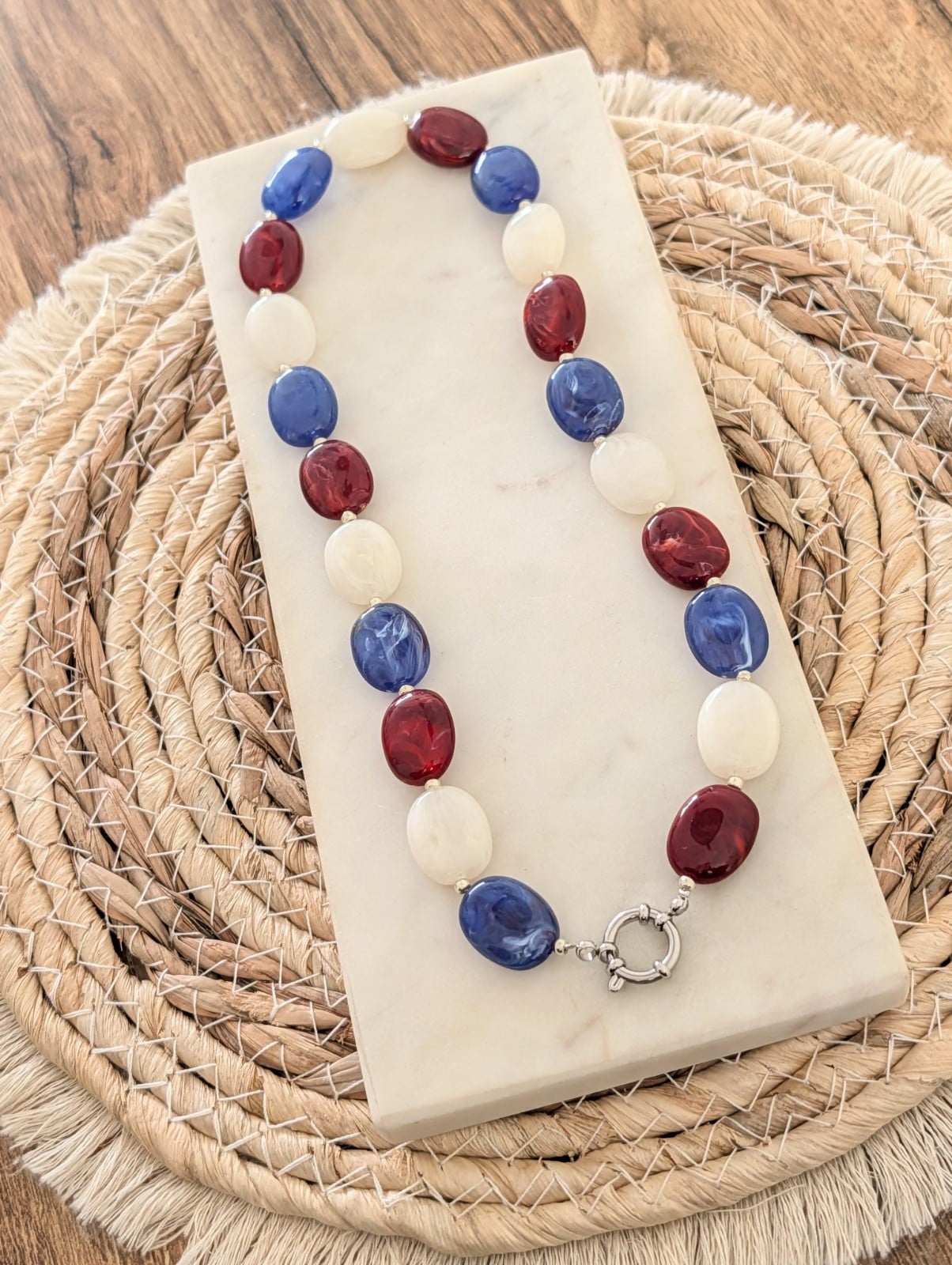 Koningsdag ketting rood/wit/blauw