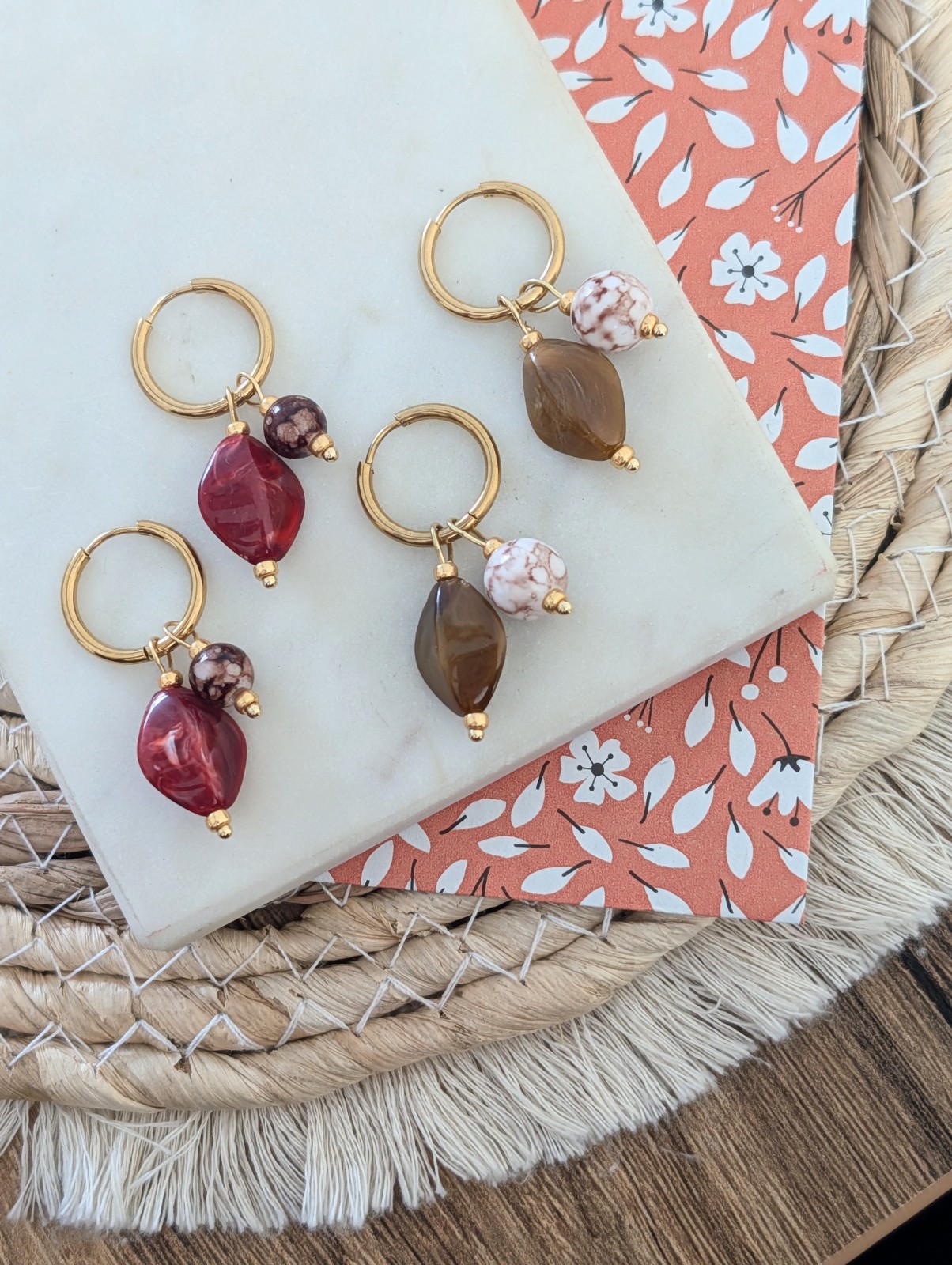 Autumn vibes oorbellen RVS