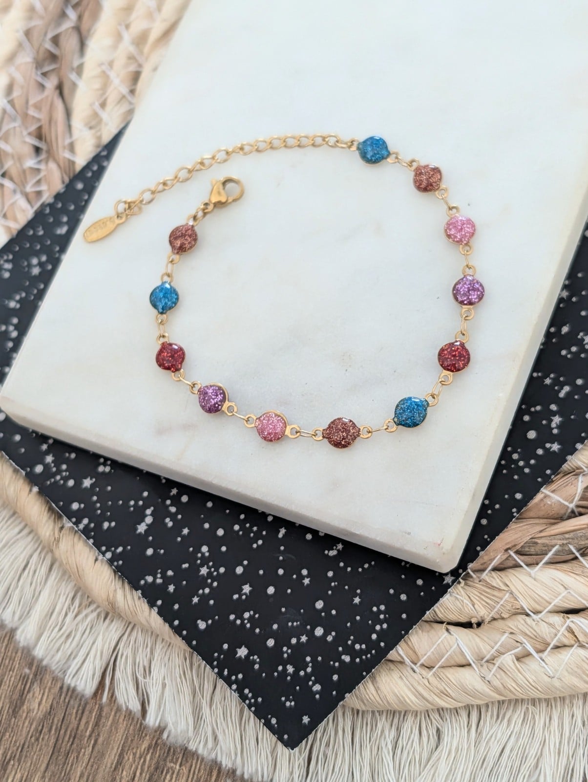 RVS glitterarmband