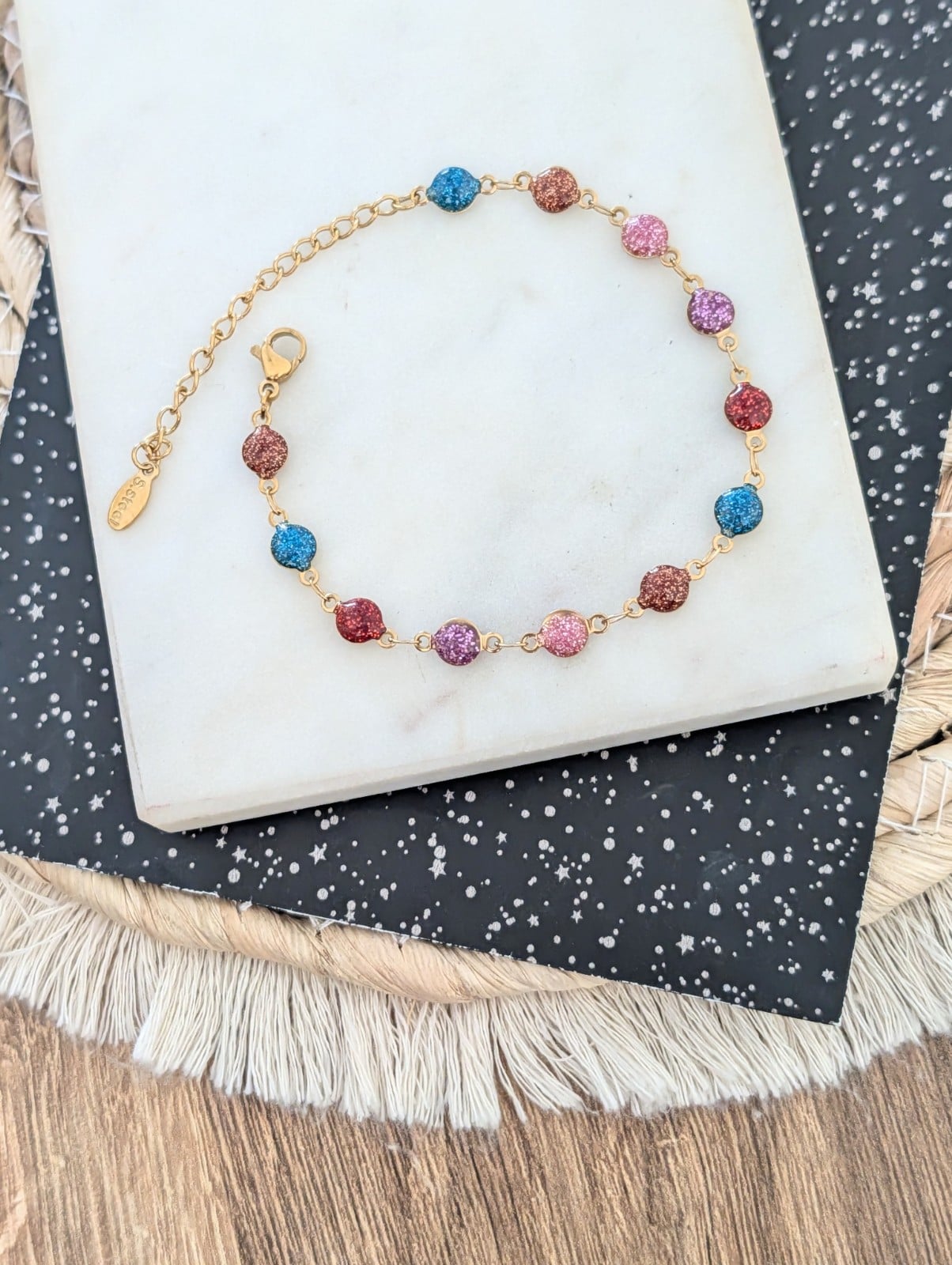 RVS glitterarmband