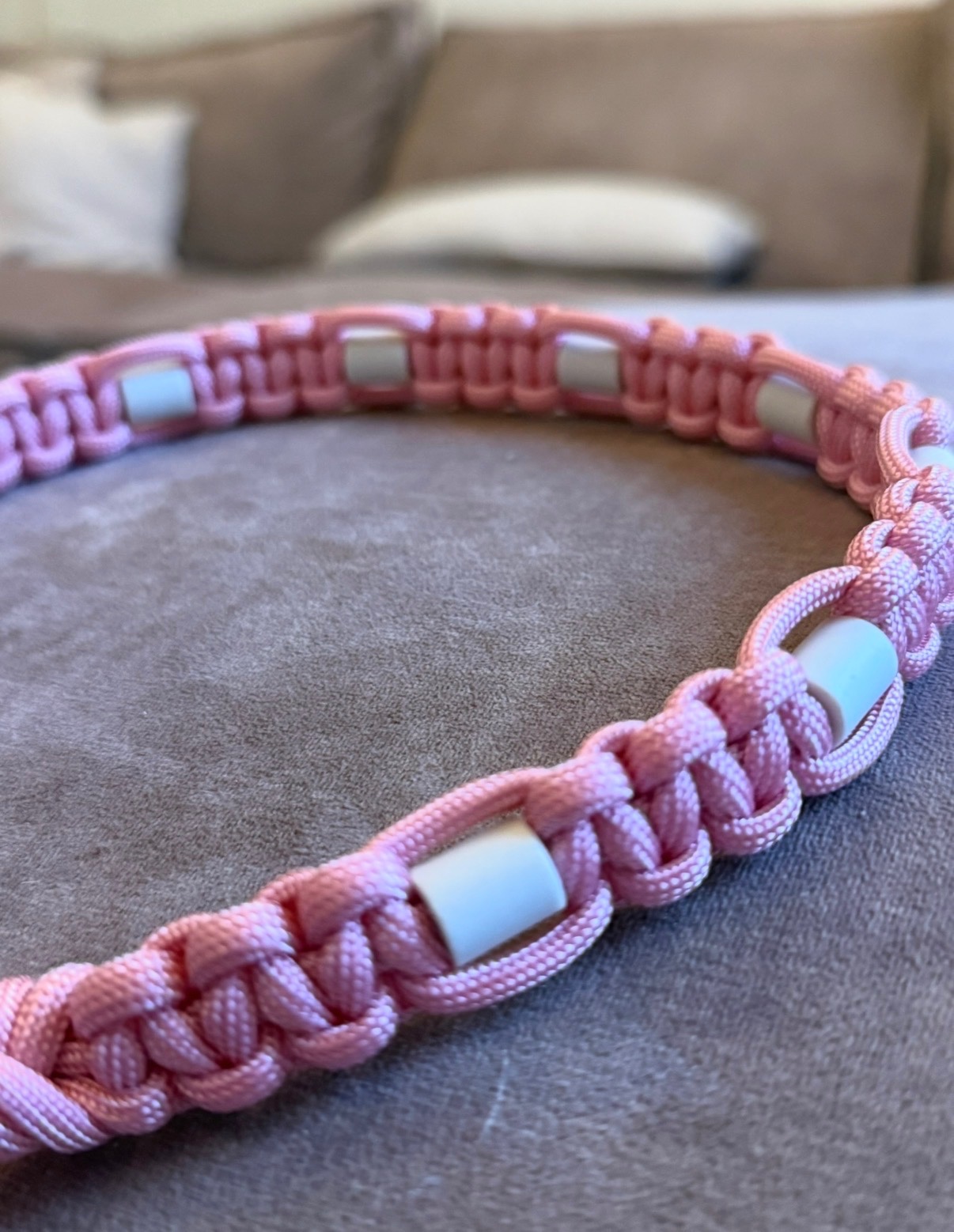 Anti-tekenband licht roze