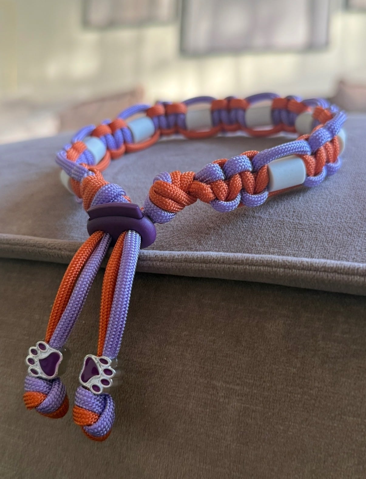 Anti-tekenband oranje paars