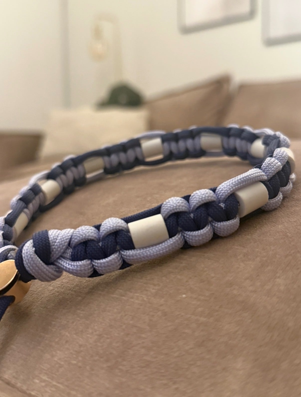 Anti-tekenband paars/donker blauw