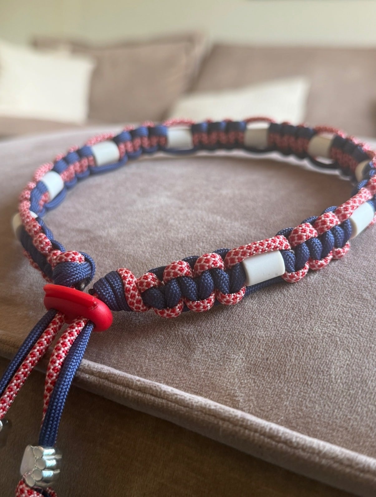 Anti-tekenband blauw/rood