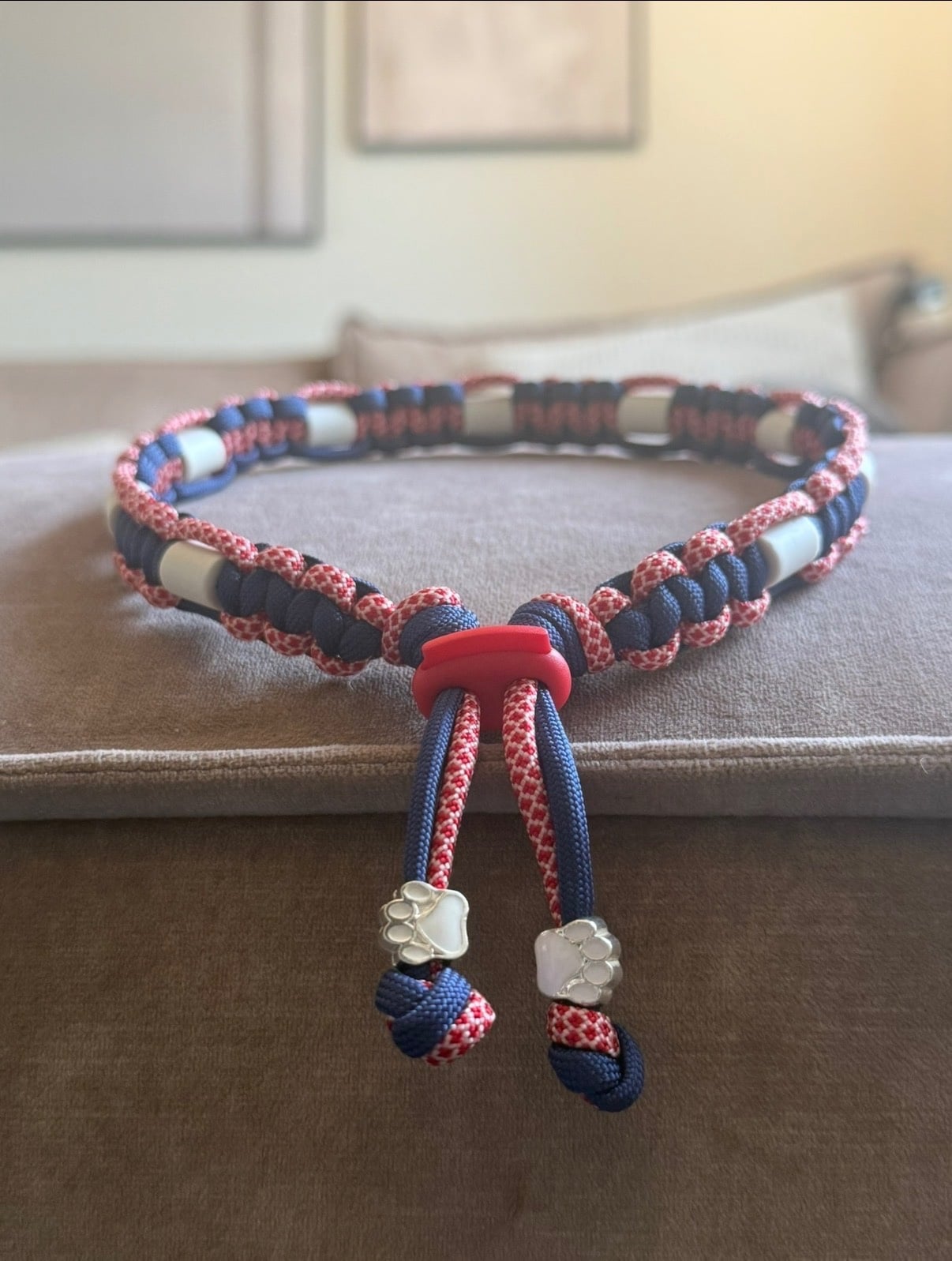 Anti-tekenband blauw/rood