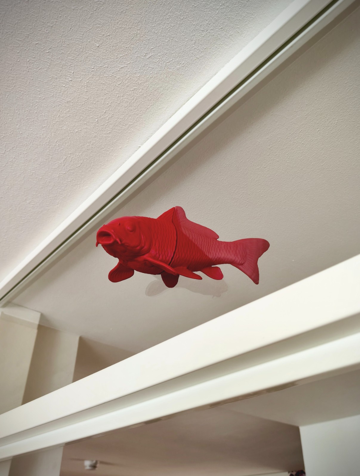 Magnetic Koi fish window art - Dark red