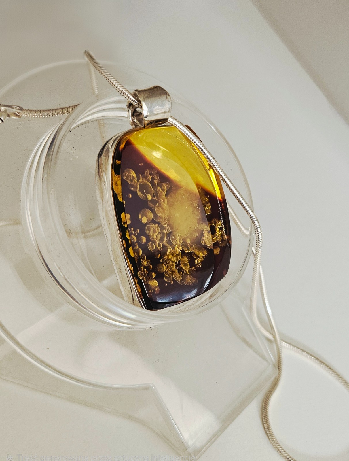 ✨ Zilveren 925 Ketting met Baltische Amber – Uniek Sieraad - 148049 ✨ Zilveren 925 Ketting met Baltische Amber – Uniek Sieraad