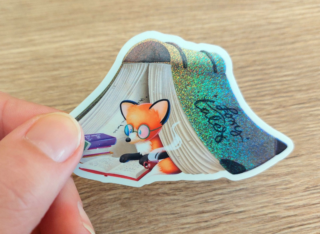 Sticker Foxy tales glitter vaatwasserproof - 135219 Sticker Foxy tales glitter vaatwasserproof