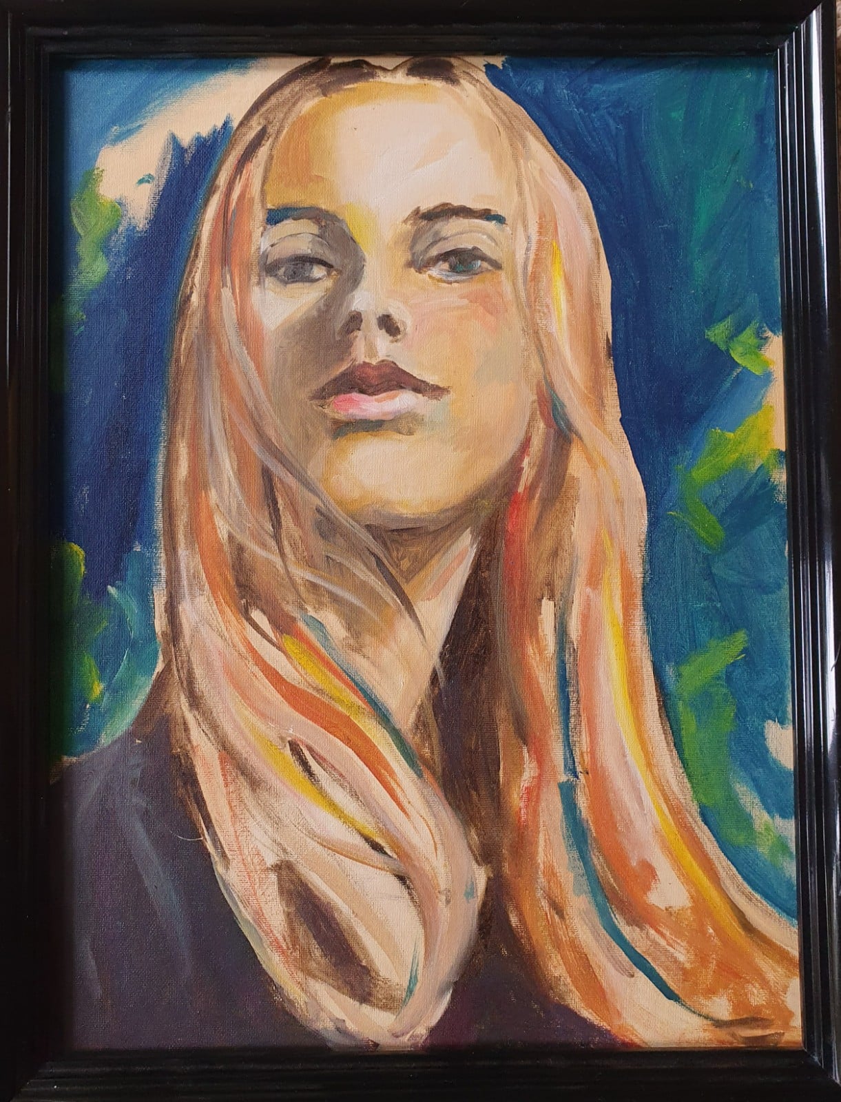 "new York"Origineel olieverf schilderij – vrouwenportretA3 Olieverf… - 107382 "new York"Origineel olieverf schilderij – vrouwenportretA3 Olieverf Schilderij – Portret van een Krachtige Vrouw | New York Boho Kunst op Canvasboard