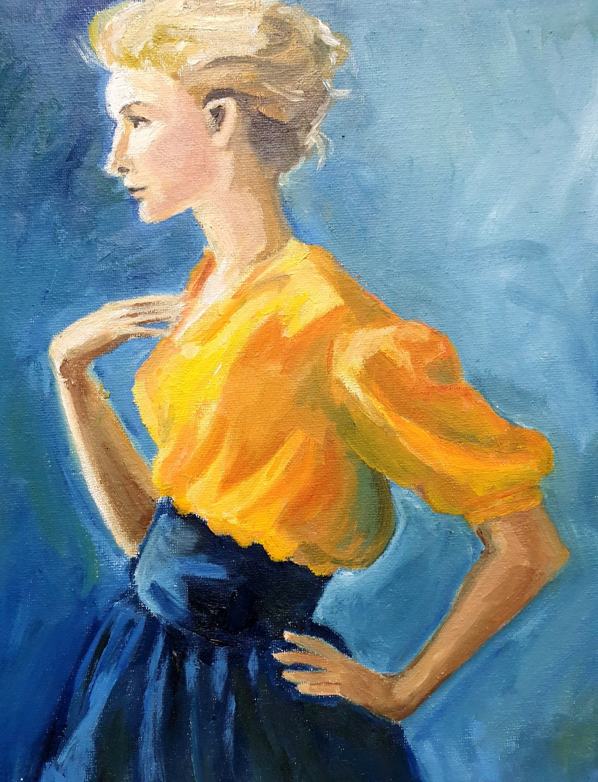 prachtige dame, unieke kunstprint, wanddecoratie