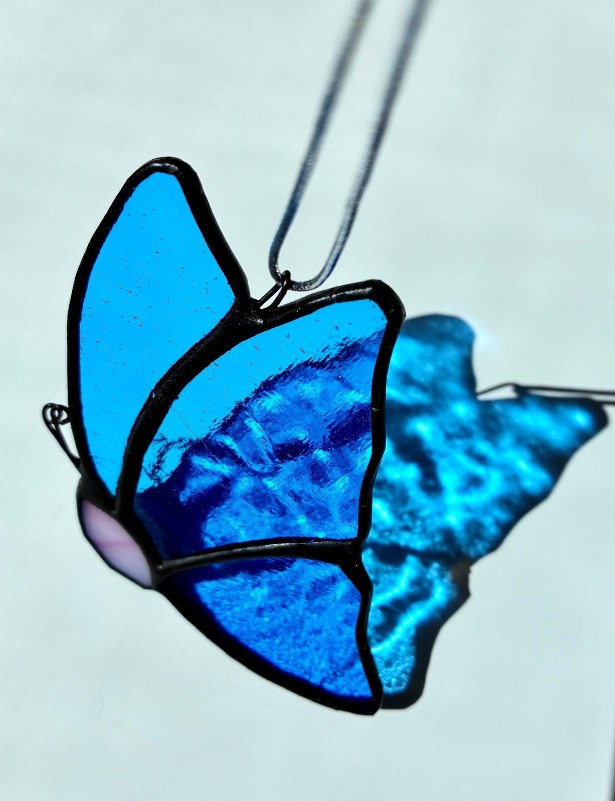 Handgemaakte raamhanger | Vlinder | Suncatcher | Tiffany-techniek | glas-in-lood