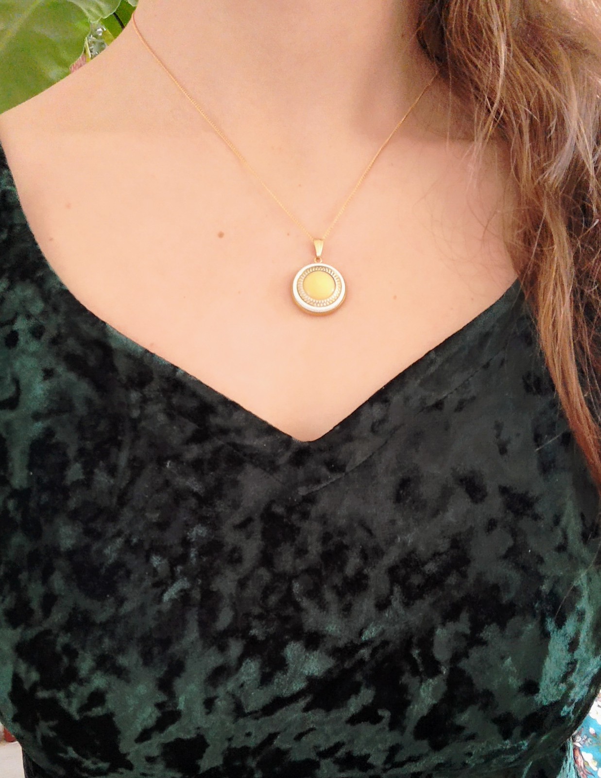 Gouden ketting met vintage hanger | mid century glamour | 1960s