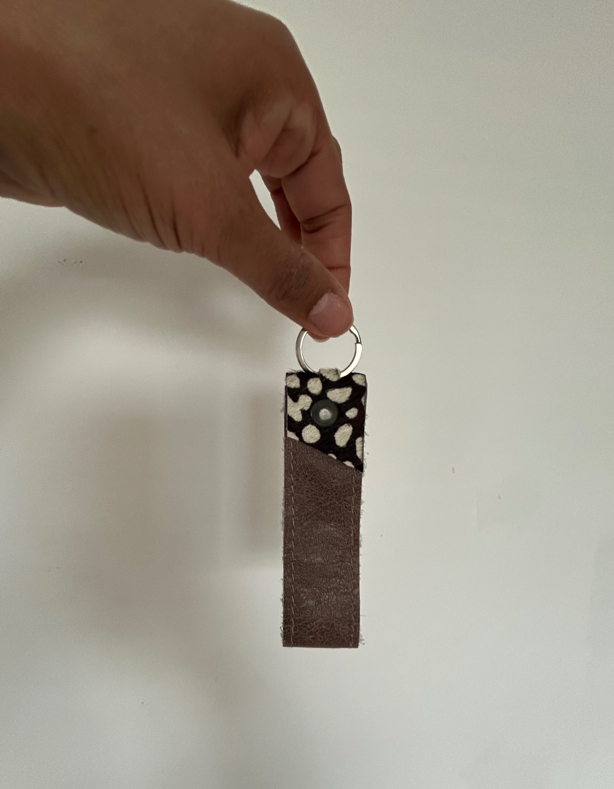 sleutelhanger van leer 'hertenprint, keyring