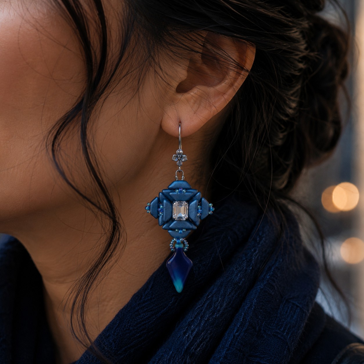 Parijse Elegantie & Art deco stijl, luxe handgeweven statement oorbel… - 133830 Parijse Elegantie & Art deco stijl, luxe handgeweven statement oorbellen