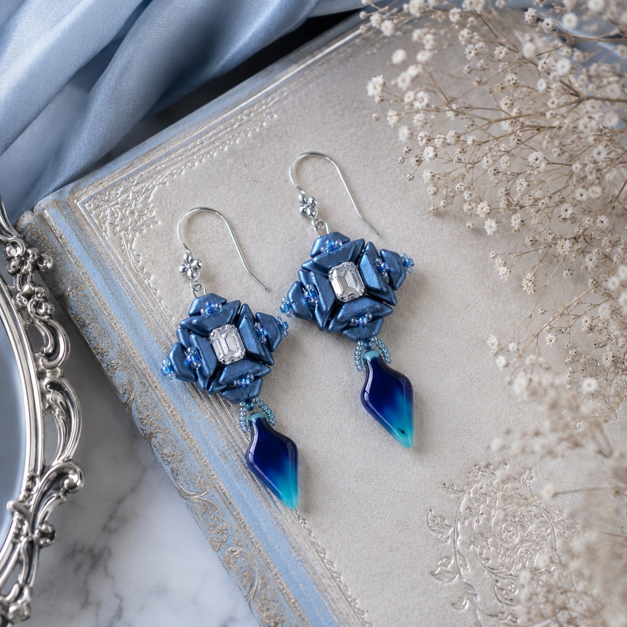 Parijse Elegantie & Art deco stijl, luxe handgeweven statement oorbel… - 133836 Parijse Elegantie & Art deco stijl, luxe handgeweven statement oorbellen