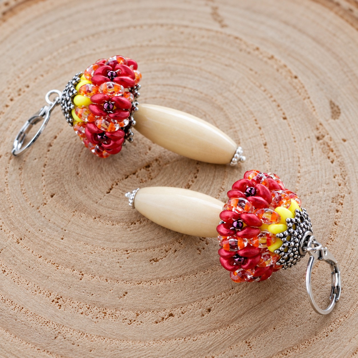 Bos & Herfst – handgemaakte paddenstoel oorbellen - 151773 Bos & Herfst – handgemaakte paddenstoel oorbellen