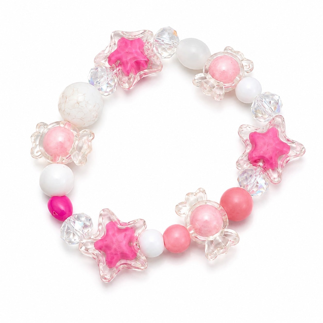 Pink Candy armband handgemaakt - 148249 Pink Candy armband handgemaakt