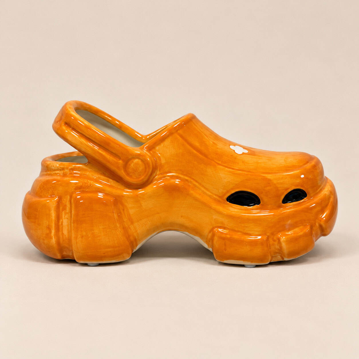 Grappige bloempot klomp oranje - 156206 Grappige bloempot Crocs-klomp oranje