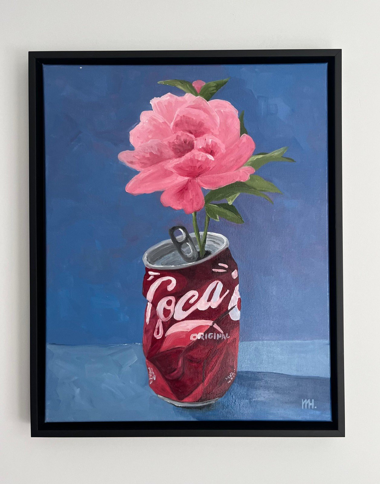 Schilderij "Petals & Pop" - origineel kunstwerk in olieverf