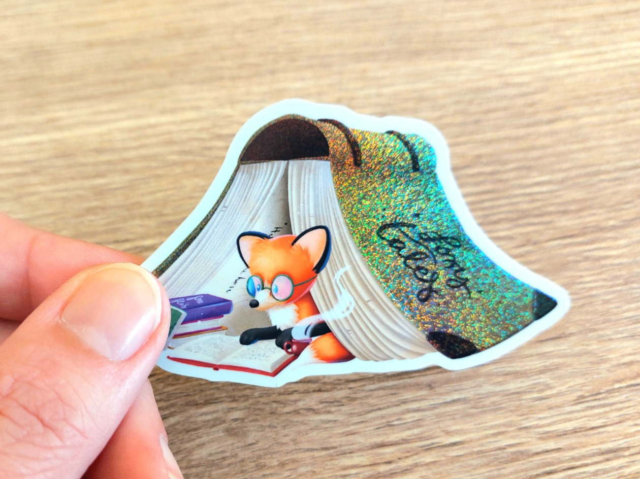Sticker Foxy tales glitter vaatwasserproof - 135218 Sticker Foxy tales glitter vaatwasserproof