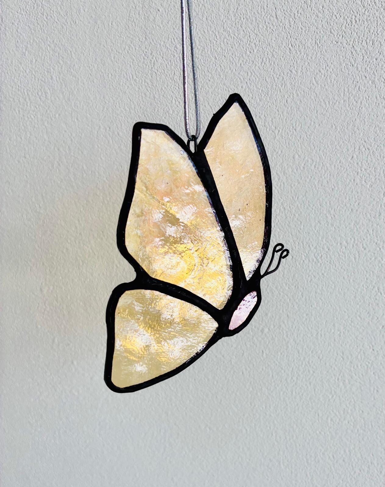 Handgemaakte raamhanger | Vlinder | Suncatcher | Tiffany-techniek | glas-in-lood