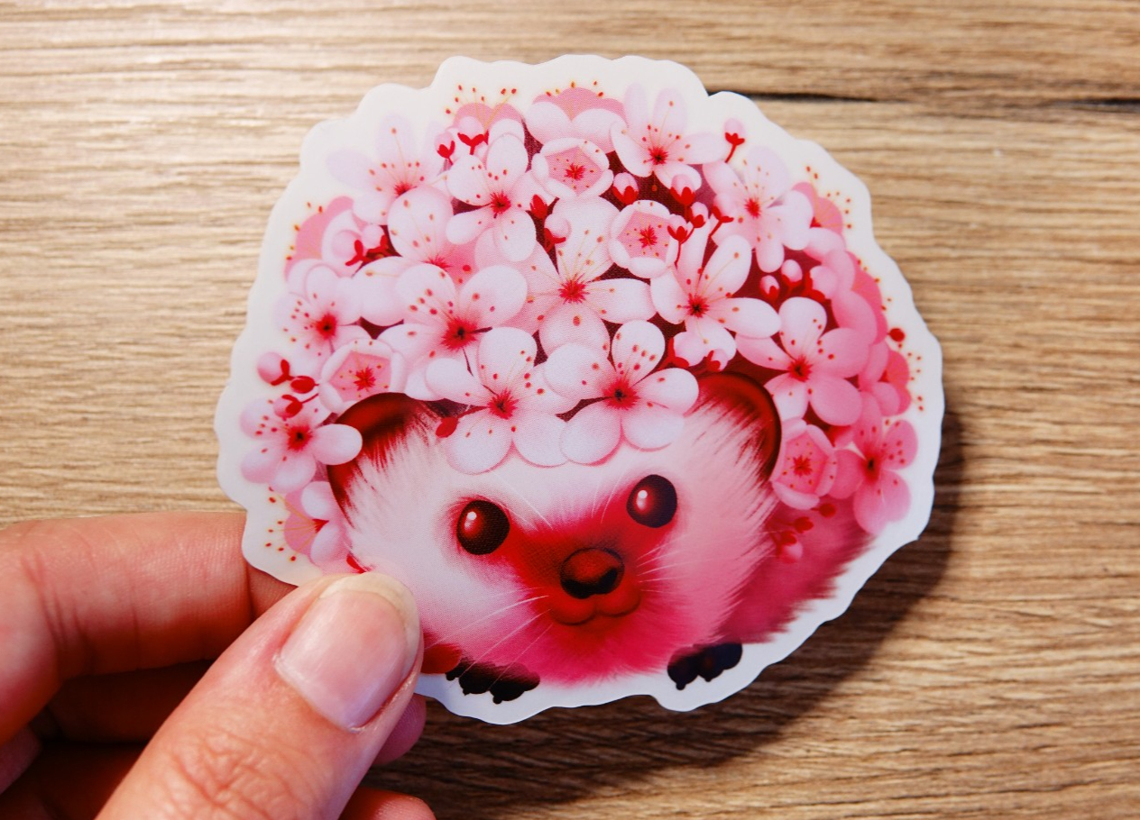 Sakura bloesem bloemen egel sticker, transparant, vaatwasser proof 9.… - 86890 Sakura bloesem bloemen egel sticker, transparant, vaatwasser proof 9.5x8.8 cm