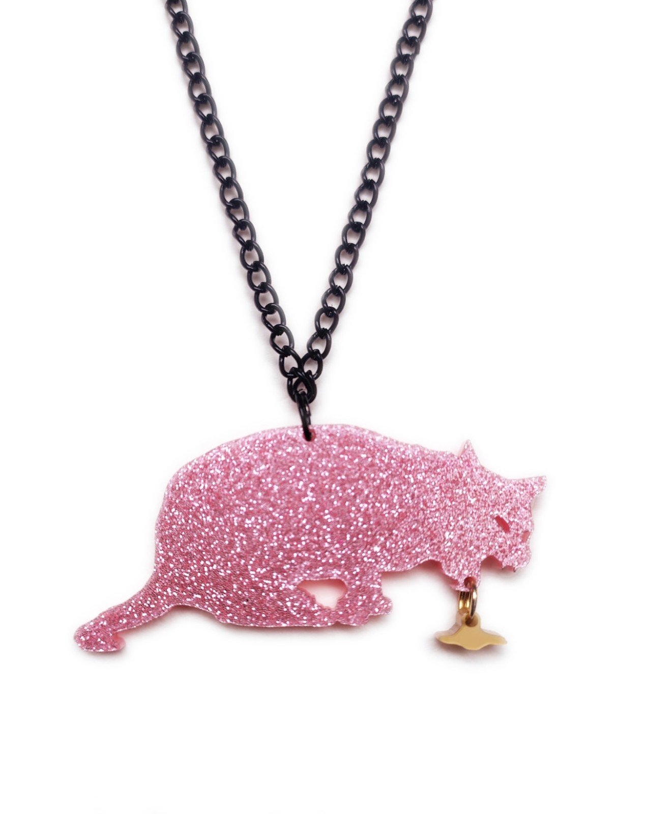 the Golden Hairball ketting (roze/glitter) - 76273.jpeg the Golden Hairball ketting (roze/glitter)