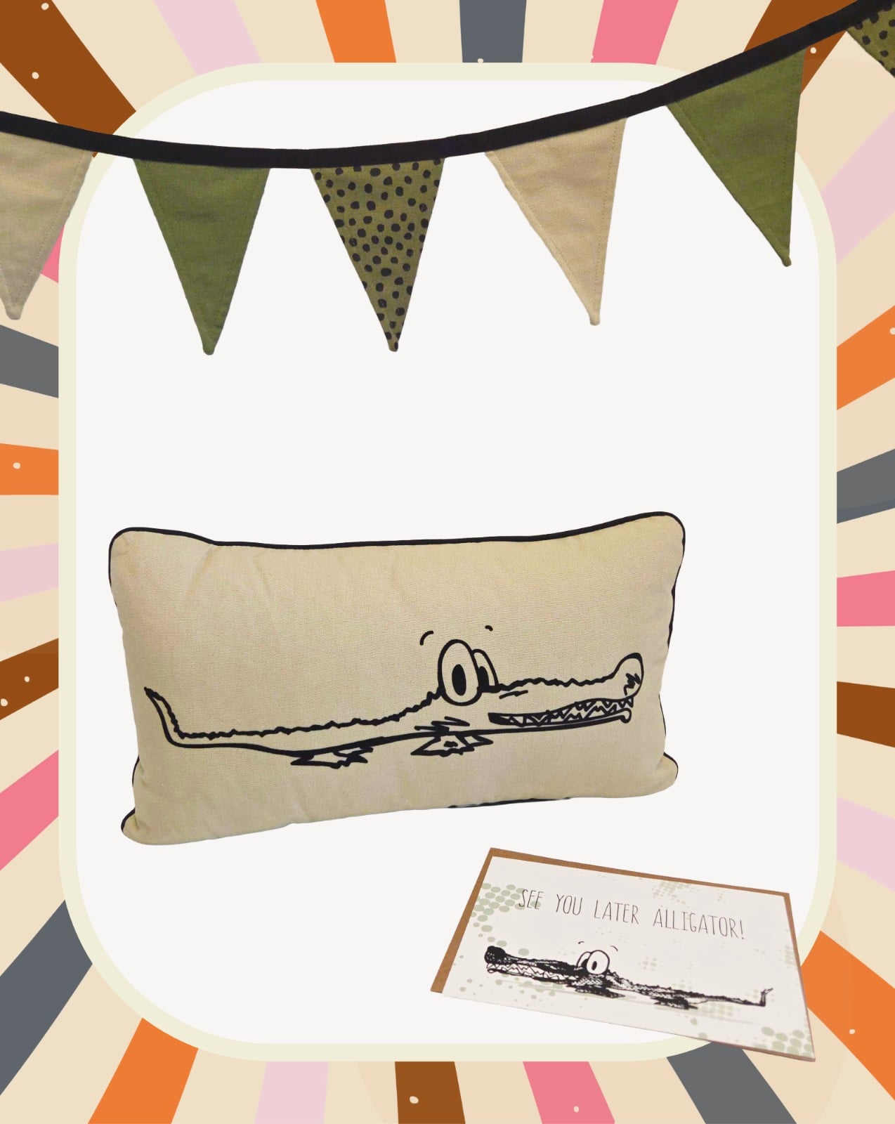 Handgemaakte decoraties voor de junglekamer | Olijfgroen - 105723 Handgemaakte decoraties voor de junglekamer | Olijfgroen